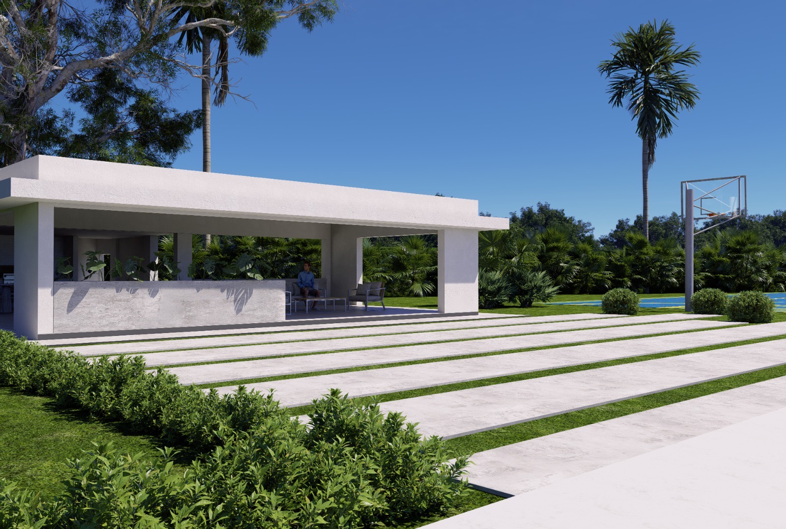 Render de la Casa Club de Tejada Residences